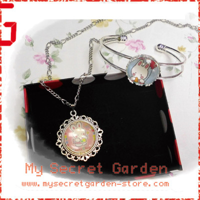Cheery Chums / Goropikadon Cabochon Necklace and Bracelet Set 1a or 1b Cheery Chums / Goropikadon Cabochon Necklace and Bracelet Set 1a or 1b